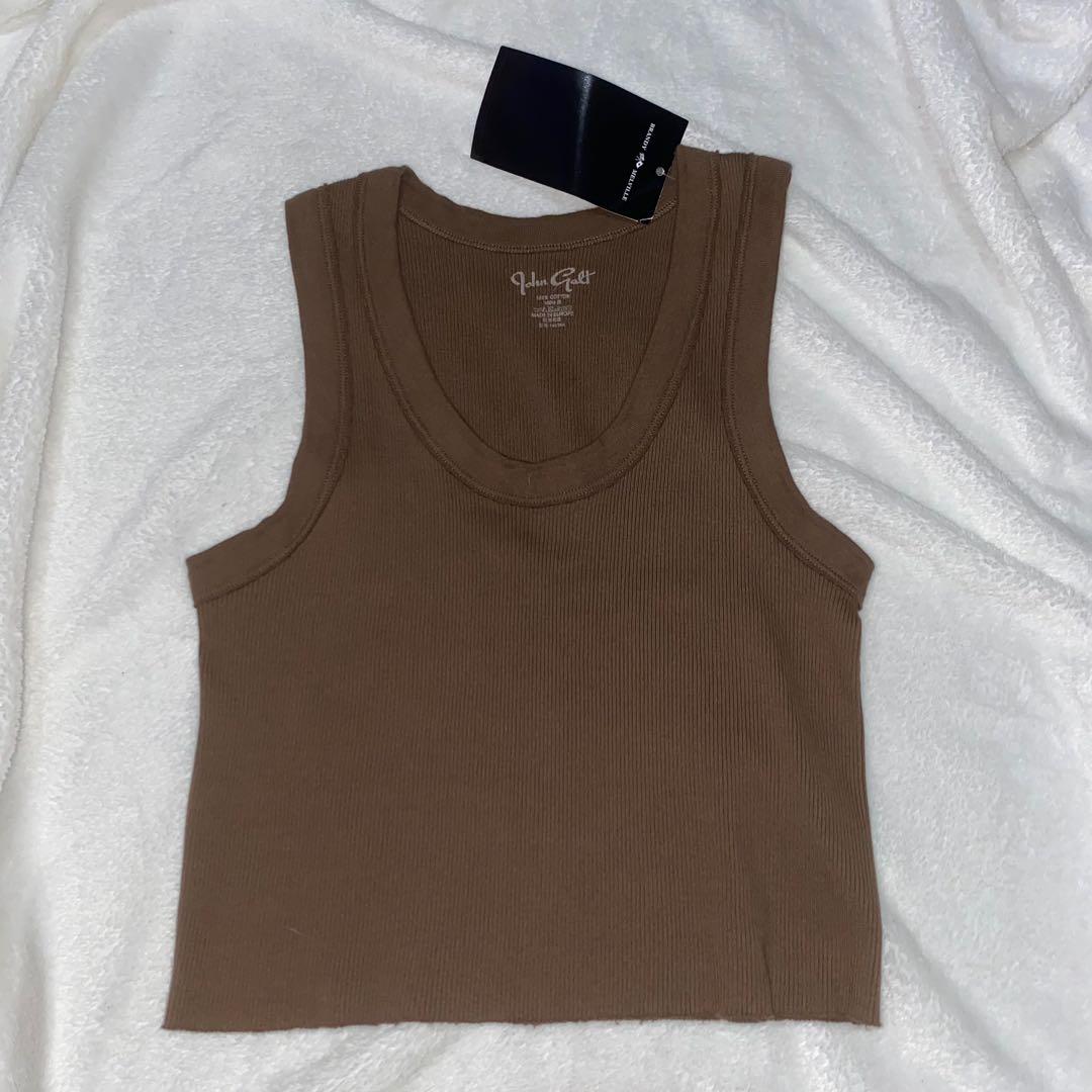 Connor tank top brown/grey, Women's Fashion, Tops, Other Tops on Carousell
