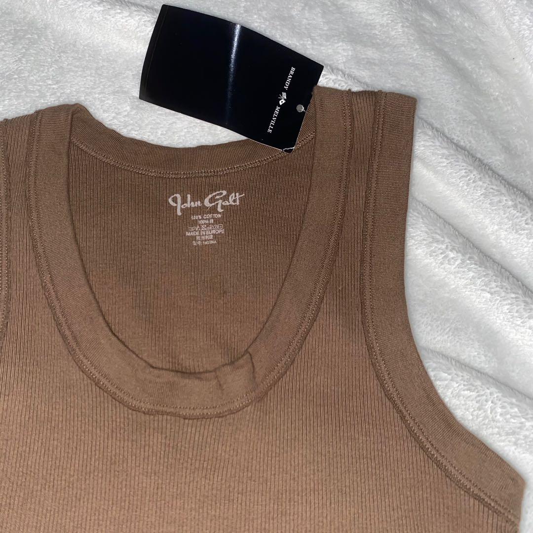 Connor tank top brown/grey, Women's Fashion, Tops, Other Tops on Carousell