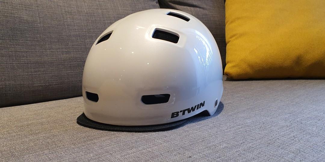 Btwin Decathlon Bicycle Helmet White L 
