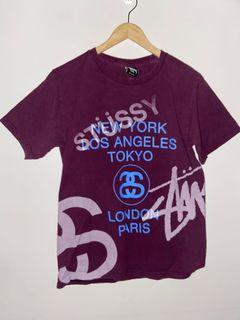 Burgundy Stussy Tee