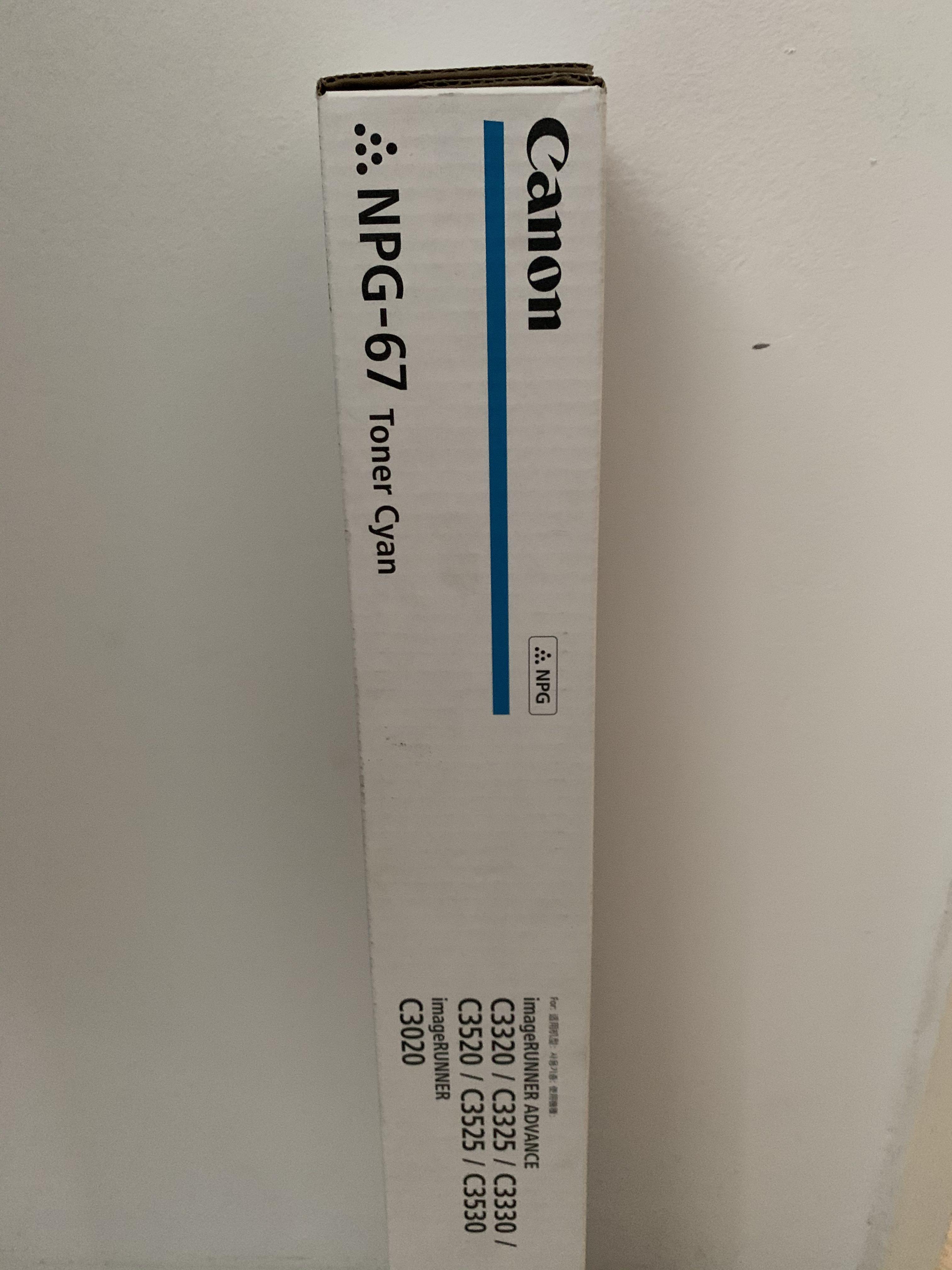 Canon Toner NPG-67 Cyan Original, Computers  Tech, Printers, Scanners   Copiers on Carousell