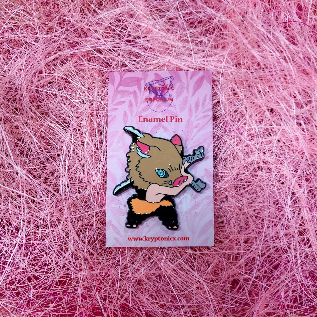Demon Slayer: Kimetsu No Yaiba Inosuke Hashibira Pin, Women's Fashion ...