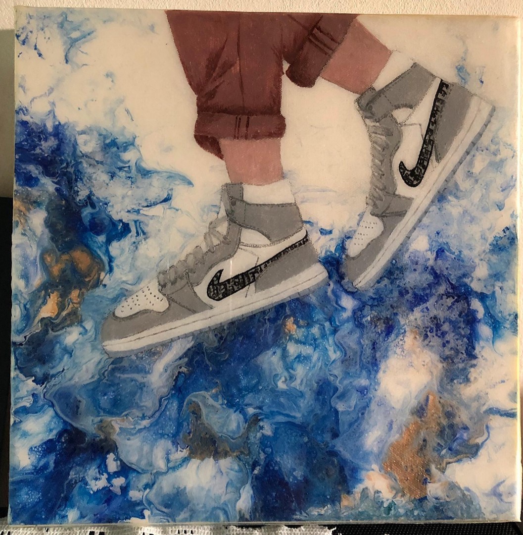 Nike canvas painting cheap