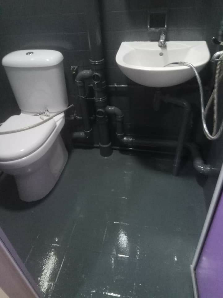 Epoxy coating for toilet floor, Services, Home Services, Home Repairs