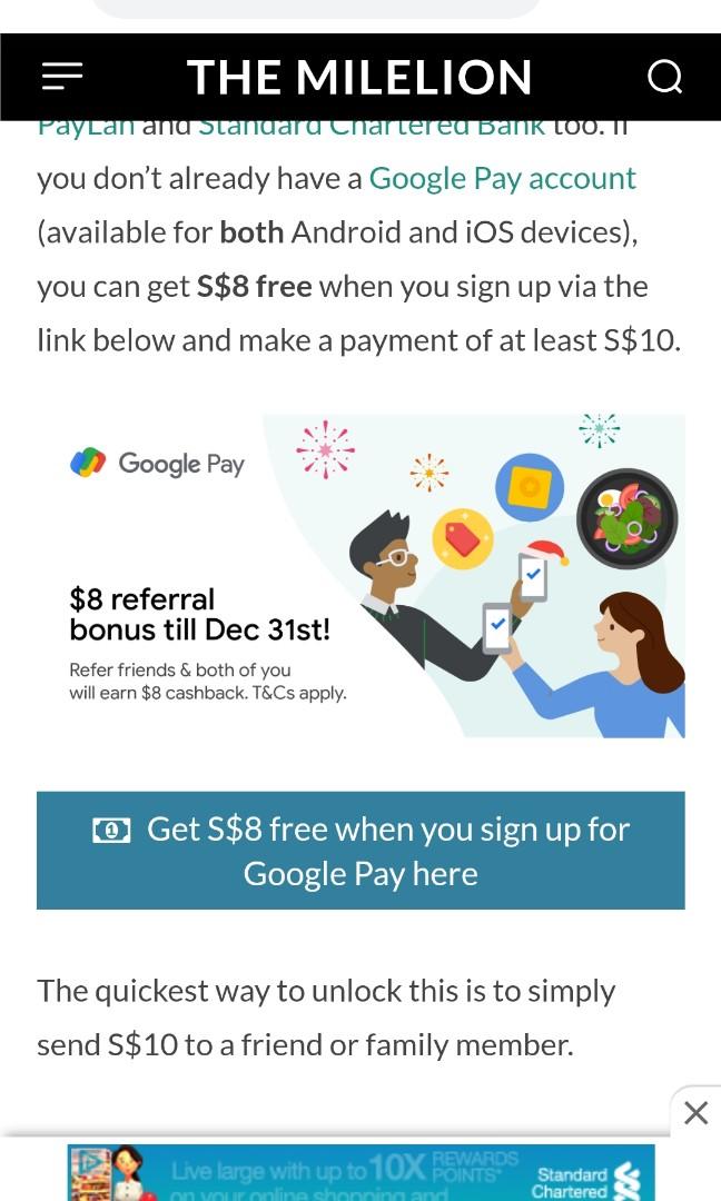 Free 10 With Google Pay Sign Up Free Items On Carousell