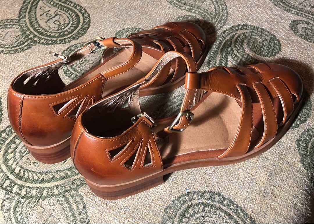 Real leather discount gladiator sandals