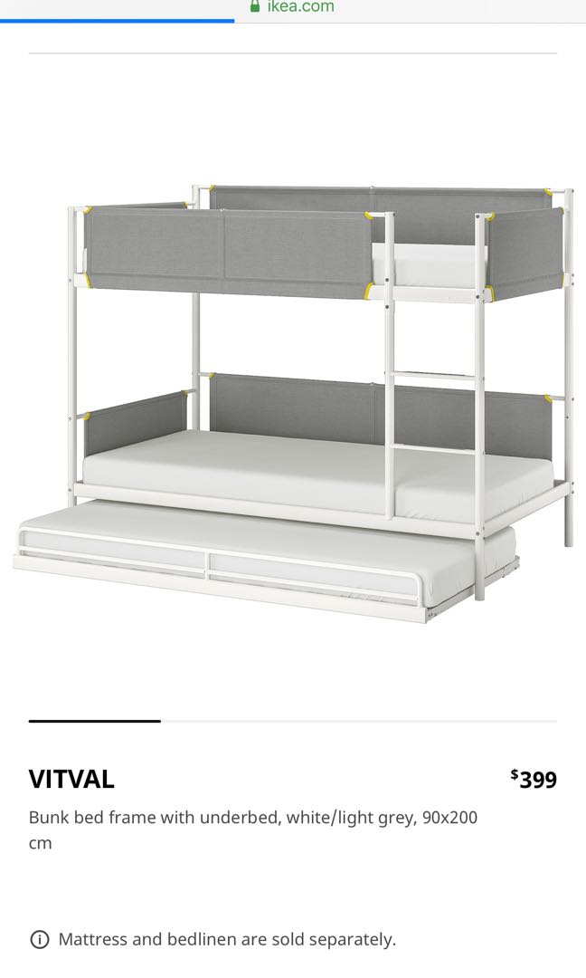 Ikea Bunk Bed Vitval Toddler Kids, Furniture, Beds & Mattresses on