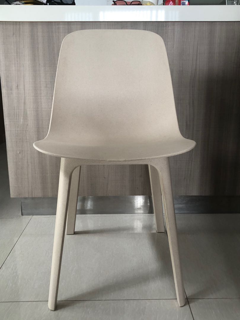 ODGER Chair, white/beige - IKEA