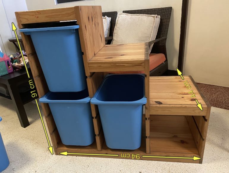 Ikea Trofast with Bins, Furniture & Home Living, Furniture, Shelves