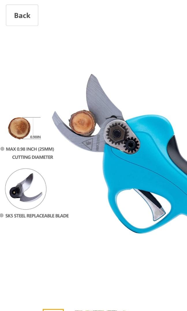 Koham electric pruning sales shears 2ah lithium battery