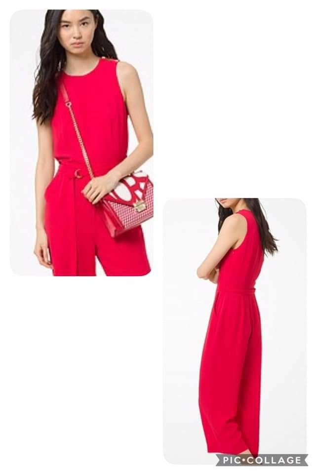 Michael kors red shop jumpsuit