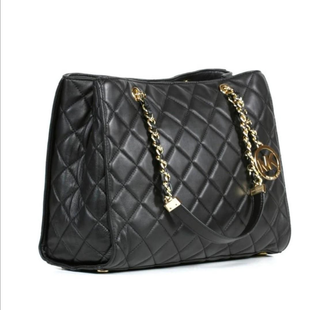 Authentic MK Michael Kors Susannah Quilted leather tote Luxury