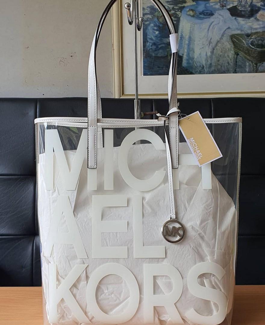 Michael Kors The Michael transparent large tote., Women's Fashion, Bags &  Wallets, Beach Bags on Carousell