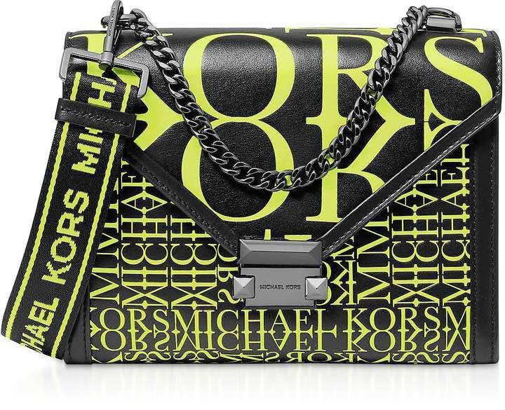 Michael kors black discount and neon bag