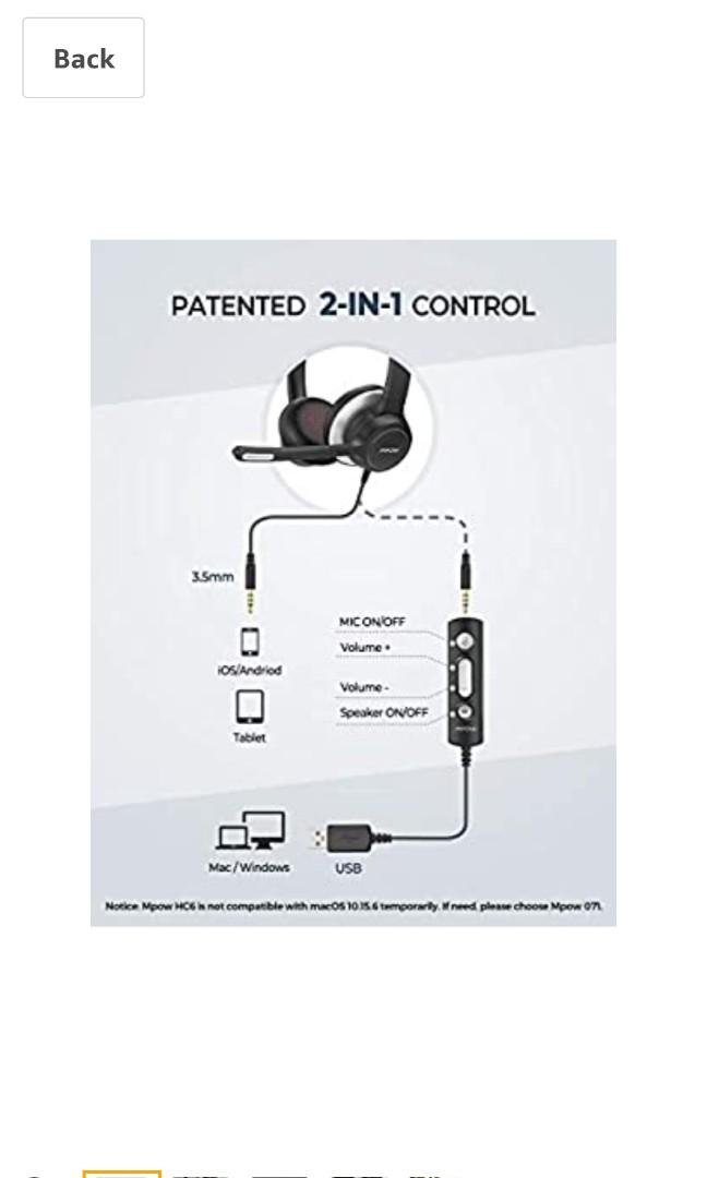 Mpow hc6 usb headset with microphone new arrivals