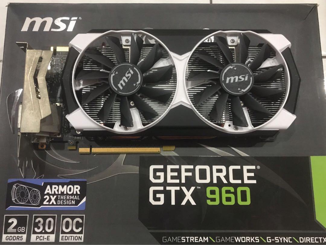 Msi Nvidia Geforce Gtx 960 2gb Electronics Computer Parts Accessories On Carousell