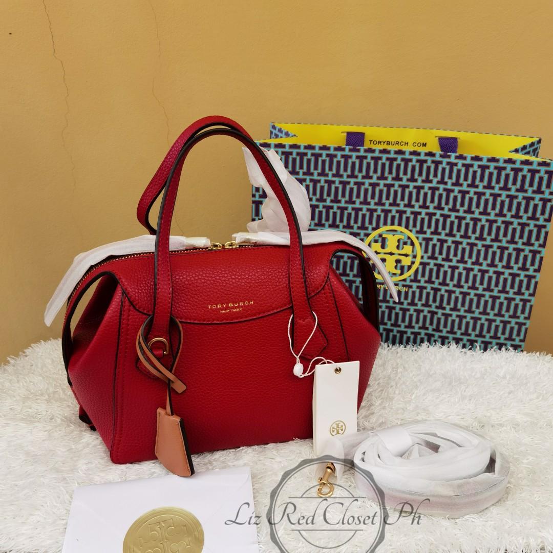 ON HAND: Tory Burch Perry Small Satchel - Red Apple - IN STOCK, Women's  Fashion, Bags & Wallets, Purses & Pouches on Carousell