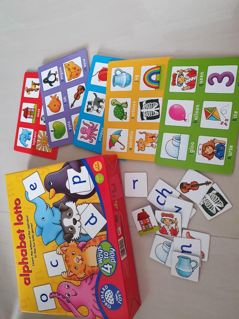 Orchard Toys ALPHABET LOTTO Baby Toddler Kids Educational Board Game 3 yrs BN 