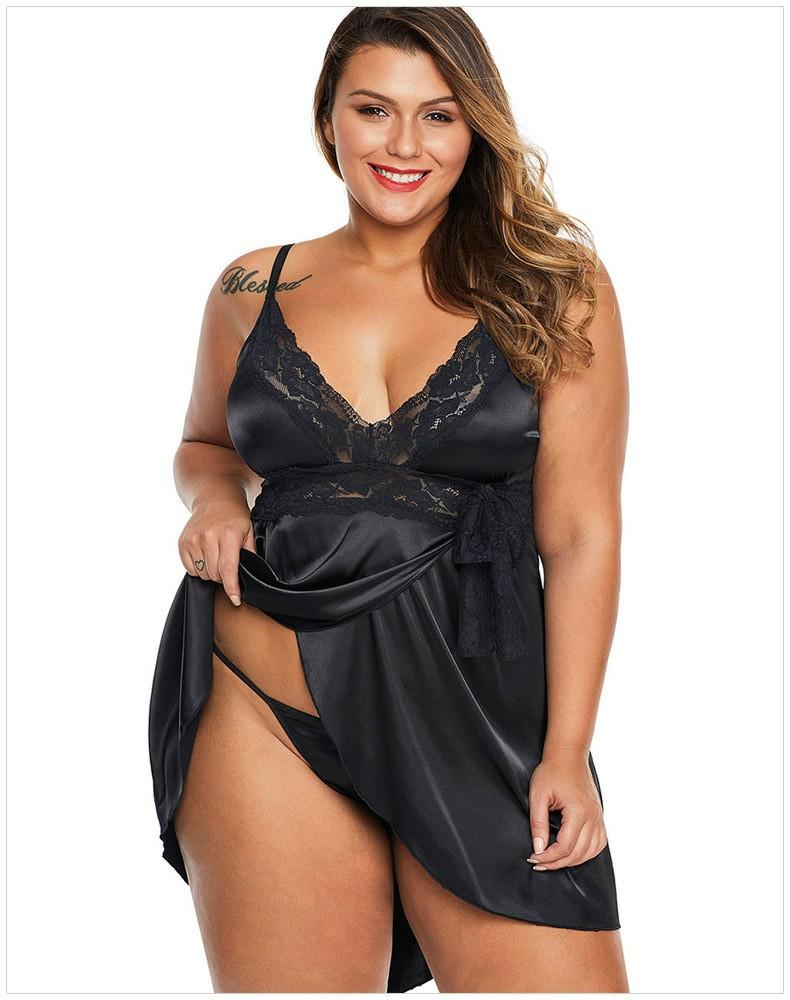 Plus size Sexy Lingerie Sleepwear Nightwear Pajamas Women s