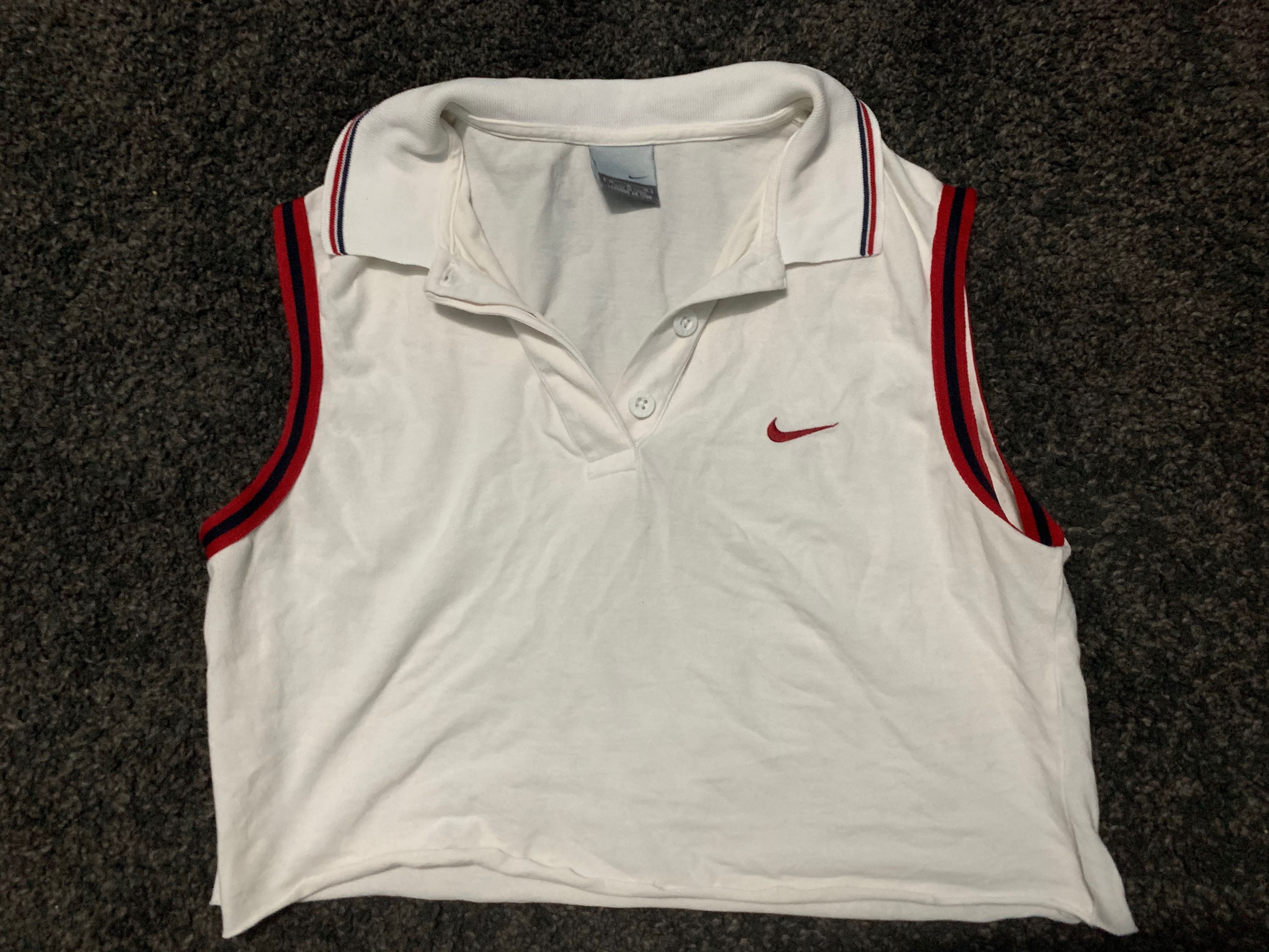nike polo crop top