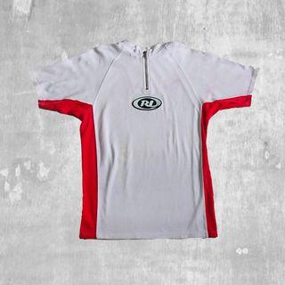 Polo Ralph Lauren White Zip Tee Cycling Jersey