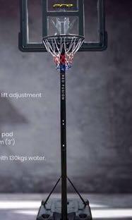 Portable basketball court hoop hoops basket ball standard size height fiberglass pvc bnew