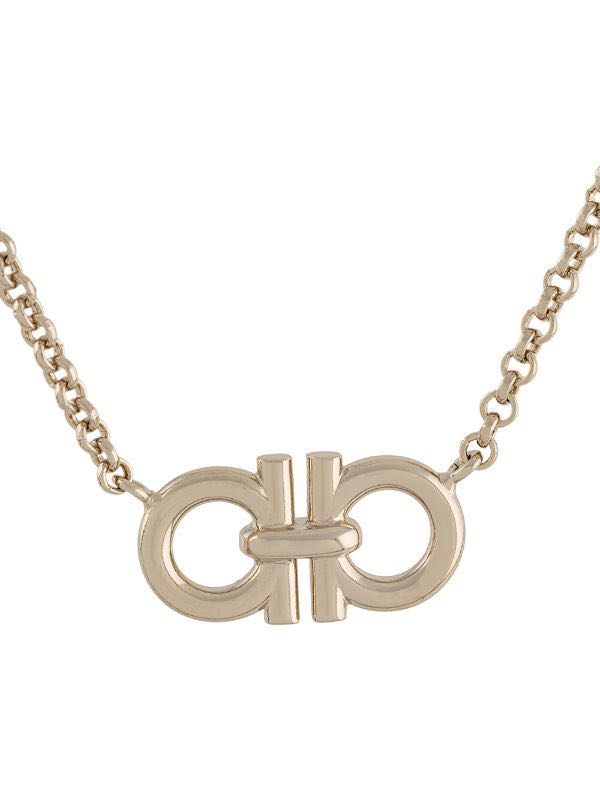Salvatore Ferragamo double Gancio necklace Luxury Accessories on