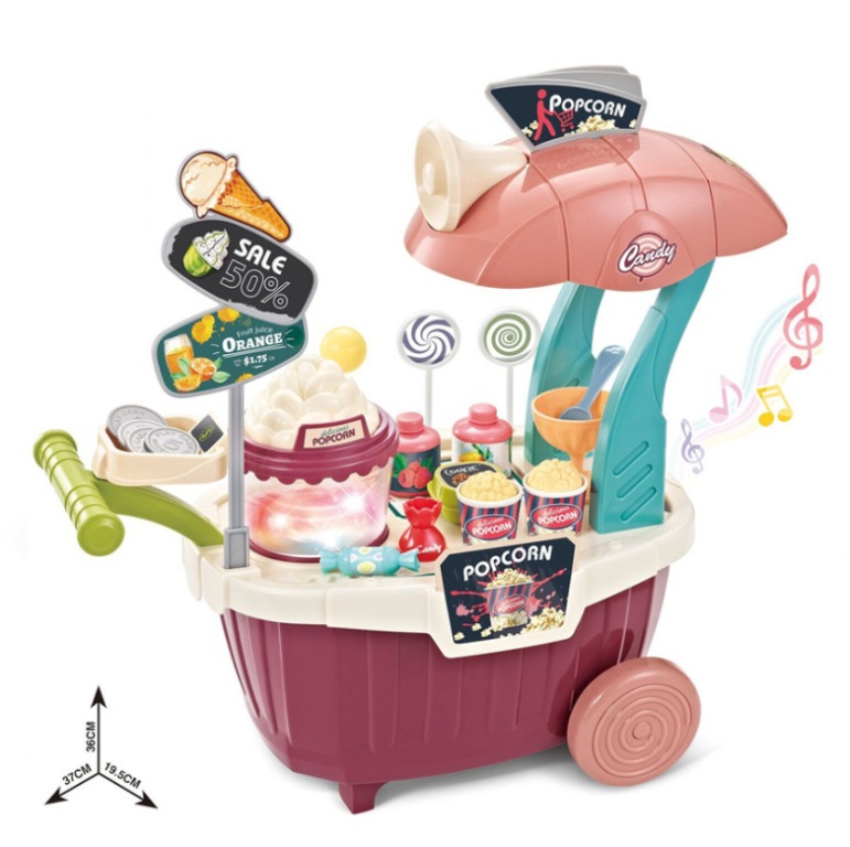 [SG Ready Stock] Popcorn Cart Pretend Play, Hobbies & Toys, Toys ...