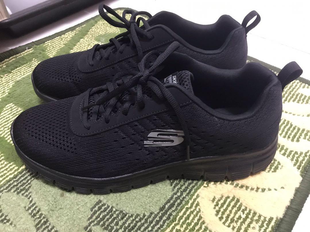 Skechers memory shop foam black shoes