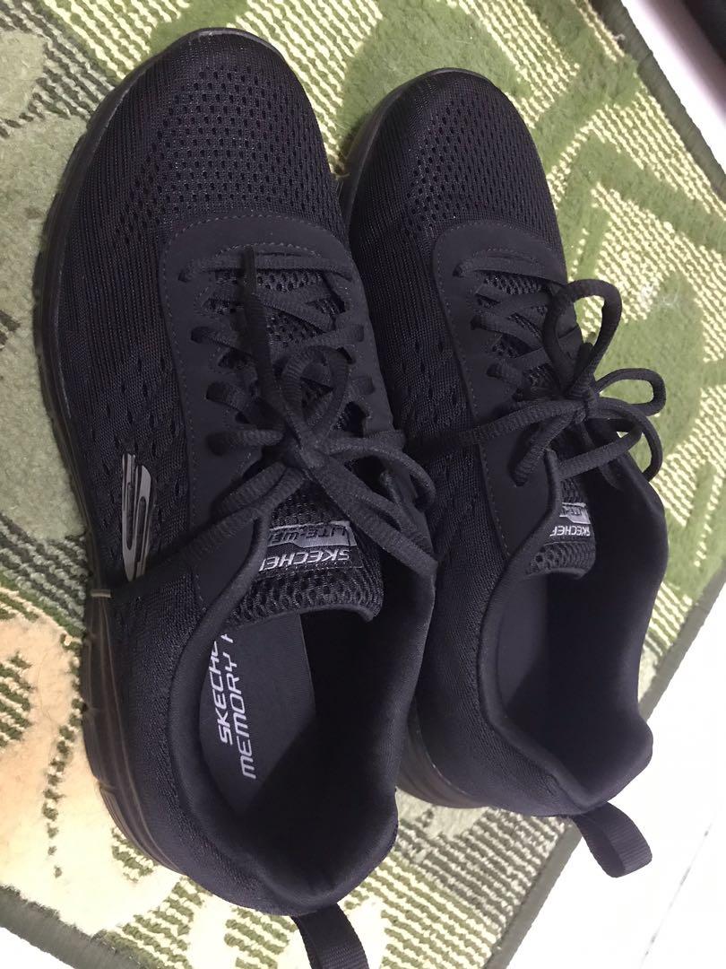 Skechers memory foam black shop