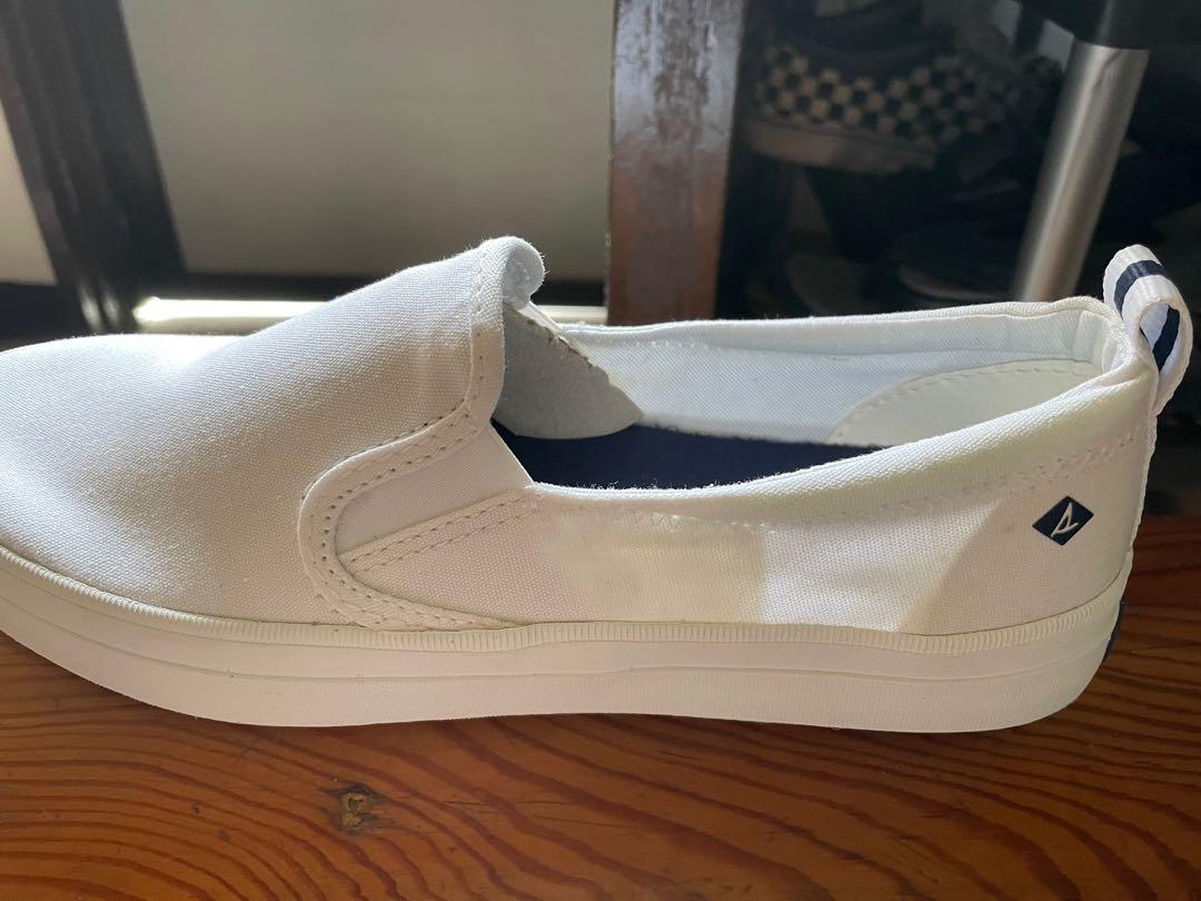 Sperry white shop slip on
