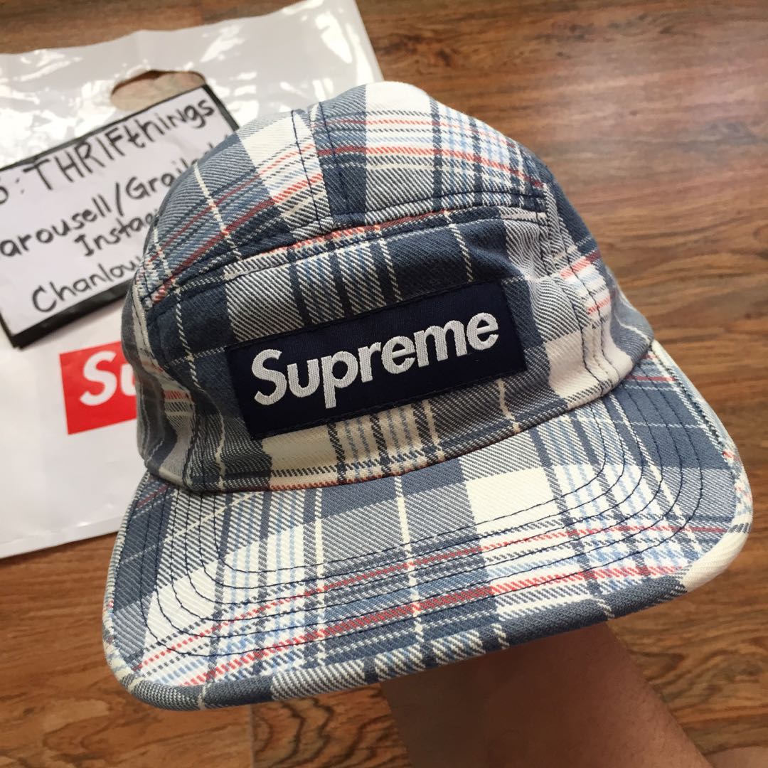 supreme plaid hat