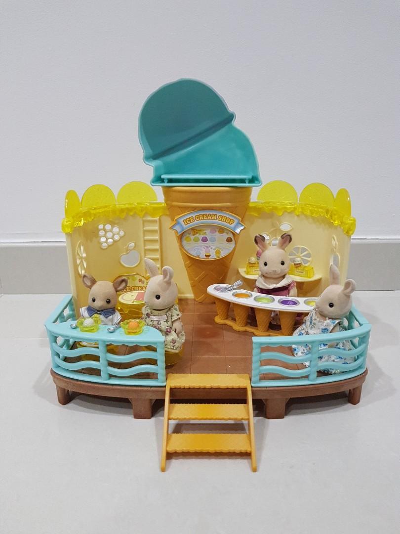 Sylvanian families seaside ice cream online shop set