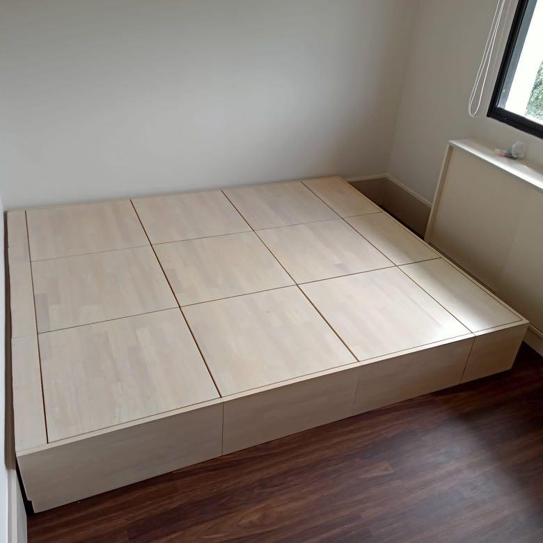 Floor bed with storage deals