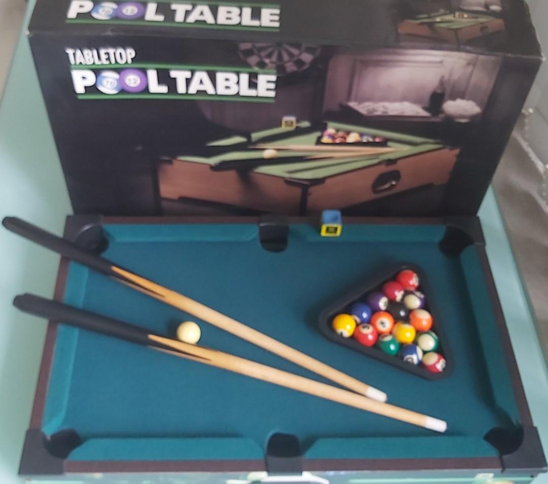 Tabletop Pooltable (Category: Board Games & Puzzles) located in Singapore. Submitted by clover3 (Listing ID 1057147018, Image 1). Description: Condition: 6/10 Self collection or meet up at lakeside mrt Other area can be discussed.