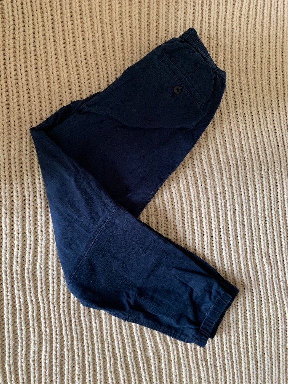 navy blue cargo joggers