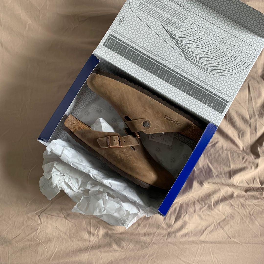 Birkenstock boston tabacco brown sales