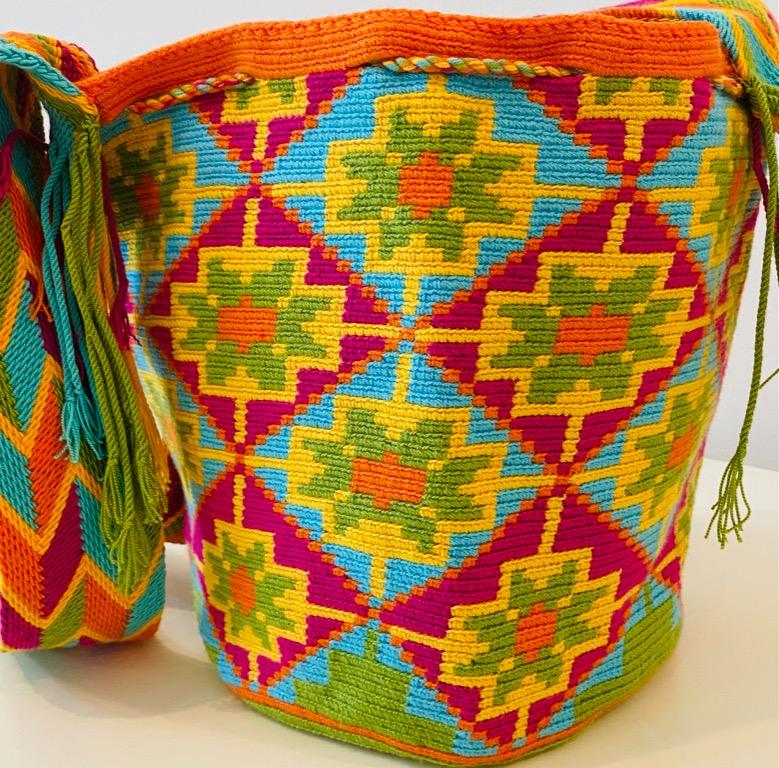 Colorful wayuu bags to crochet sales
