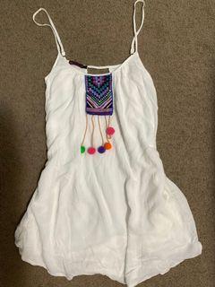 white colourful summer dress size S #swapau