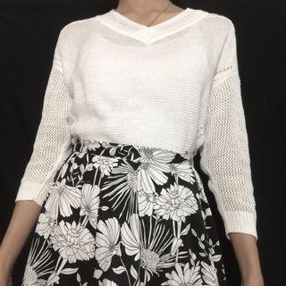 White Knit Top