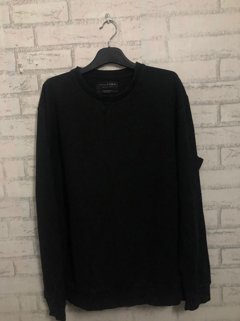 zara black sweatshirt