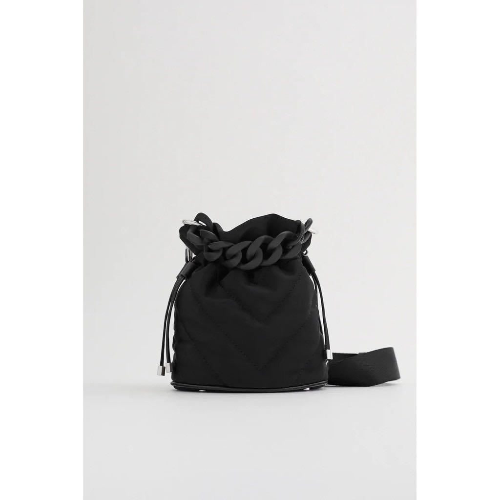 zara mini bucket bolsa