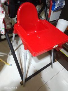 二手紅色寶寶餐椅♥桌腳可拆✅規格在圖片