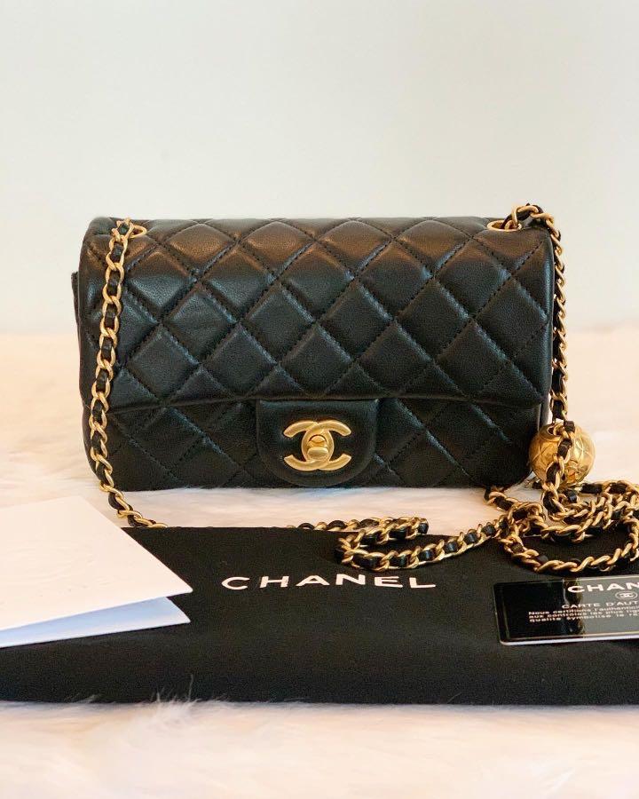 Authentic Chanel Mini Rectangular Ball Chain Bag, Luxury, Bags & Wallets on  Carousell