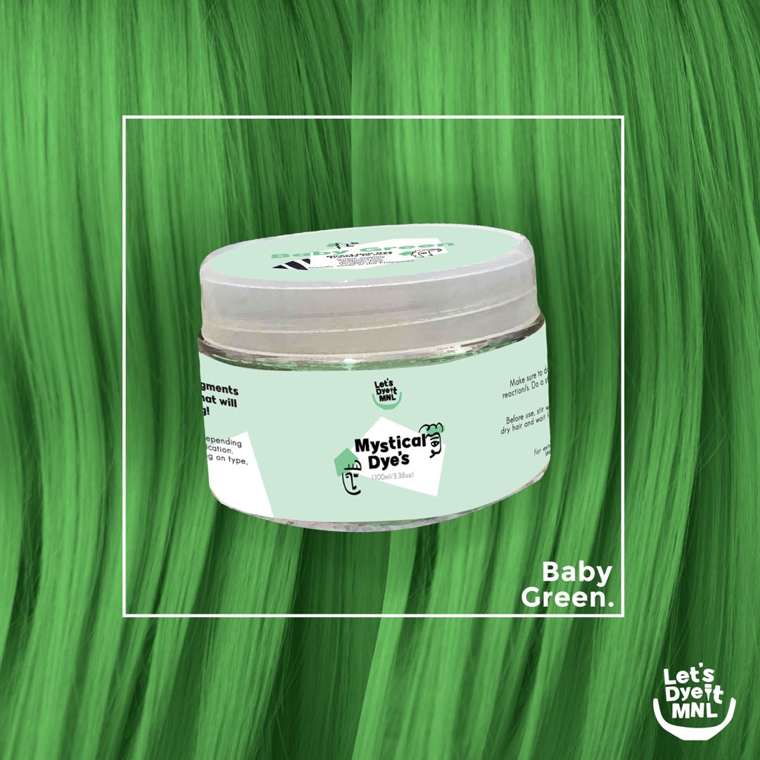 Baby Green Organic Hair Dye Ready To Apply Beauty Personal Care Bath Body Hair Removal On Carousell