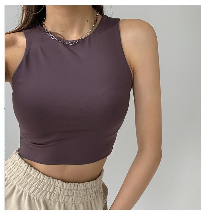 [INSTOCK] Basic Crop Top (Category: Sleeveless) located in Singapore. Submitted by bubsandmums (Listing ID 1053235254, Image 3). Description: INSTOCK S - Bust: 69+cm / Waist: 58+cm / Length: 35cm M - Bust: 73+cm / Waist: 62+cm / Length: 36cm Material: Polyester Blend Package Content: 1 PC Stretchable Measurement Accuracy : Measurements could have discrepancies of +/- 1 - 3cm. Please note that there could be slight differences in the colour tone o