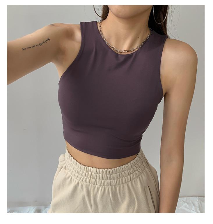 [INSTOCK] Basic Crop Top (Category: Sleeveless) located in Singapore. Submitted by bubsandmums (Listing ID 1053235254, Image 8). Description: INSTOCK S - Bust: 69+cm / Waist: 58+cm / Length: 35cm M - Bust: 73+cm / Waist: 62+cm / Length: 36cm Material: Polyester Blend Package Content: 1 PC Stretchable Measurement Accuracy : Measurements could have discrepancies of +/- 1 - 3cm. Please note that there could be slight differences in the colour tone o