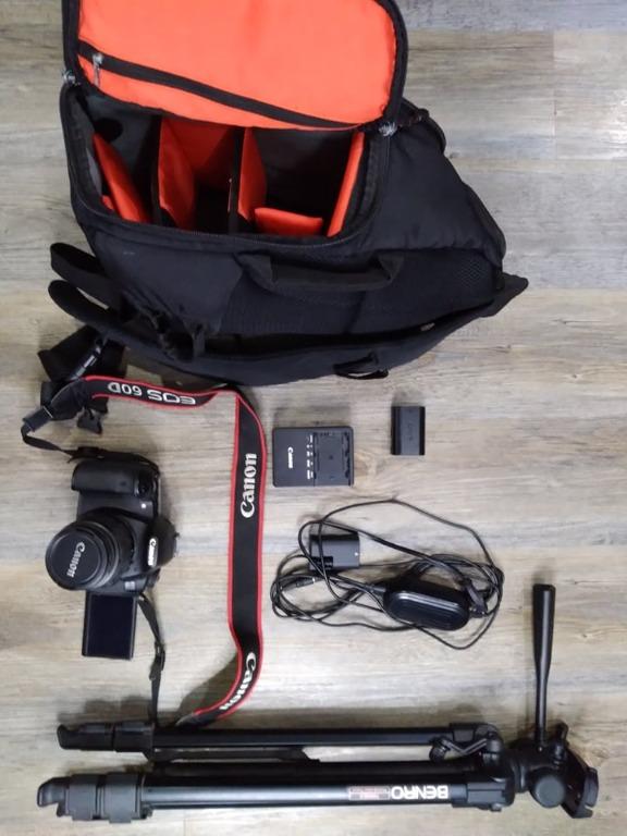 Canon 60D EOS DLSR Camera + Go Pro Hero 4 Black (Category: Voice Recorders) located in Cavite. Submitted by angeliquezarris (Listing ID 1053225912, Image 3). Description: Canon 60D EOS DLSR Camera - Camera Bag - Canon 50mm lens f/1.8 - 1 Canon Charger - 1 Battery - 1 Benro T600EX Tripod - 1 ACK-E6 AC Power Charger Adapter (Ready for webcam use and streaming) - Bought last August 2013 - Ready for Webcam use like Zoom, Google Meet, and Skype. - Rea