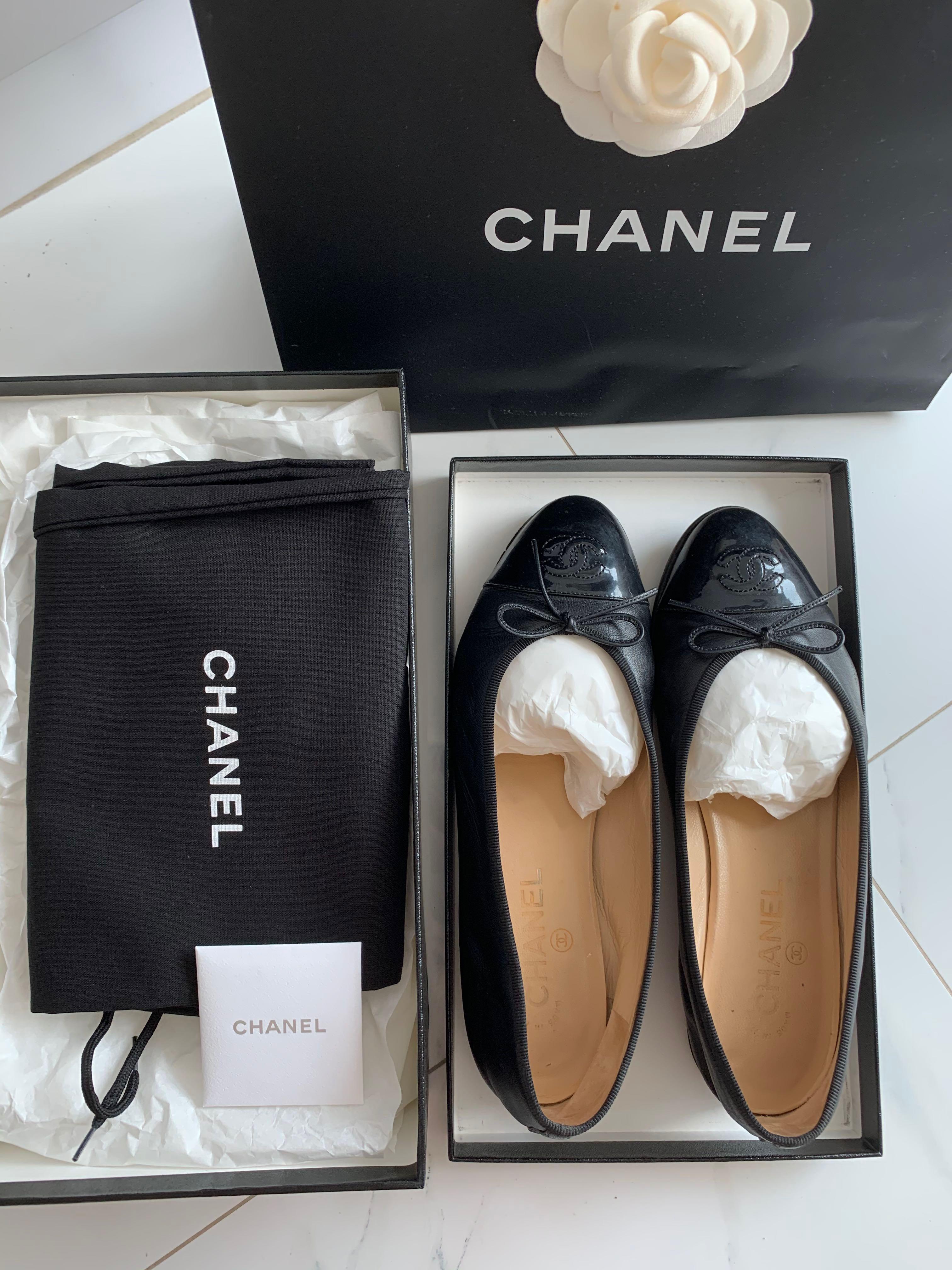 Chanel Black Ballerina in size Luxury, Sneakers Footwear