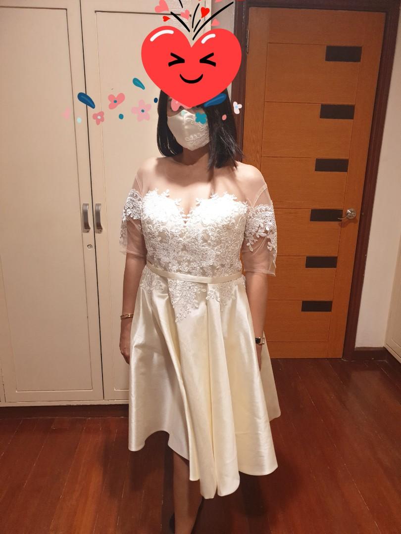 civil wedding dress for chubby